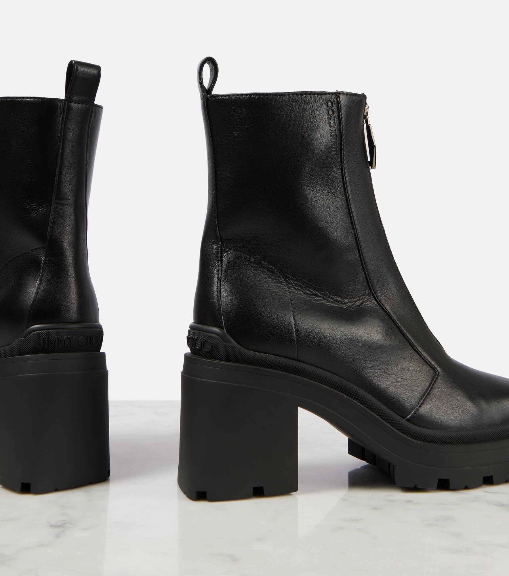 Eugenie 80 leather ankle boots - 5