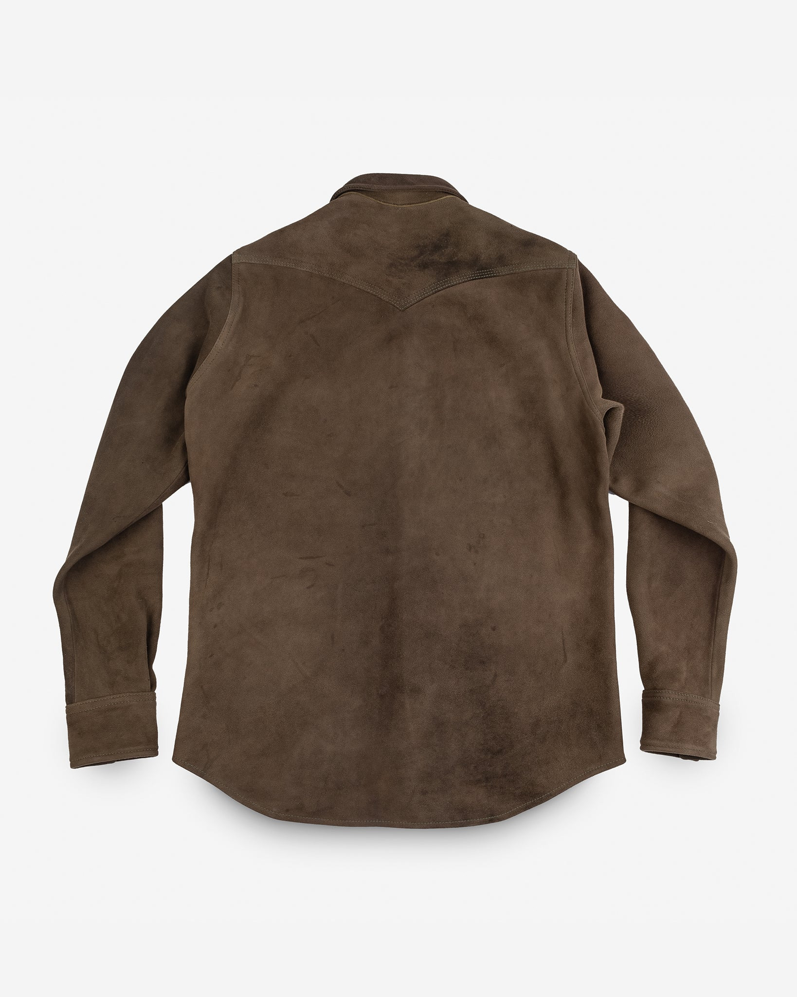 IHSB-BIGBUCK-OLV Deerskin Western Shirt 'The Big Buck' - Olive - 5
