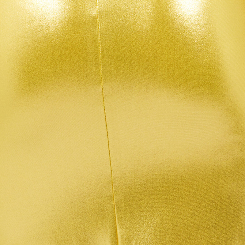 Long Golden Satin Dress 5