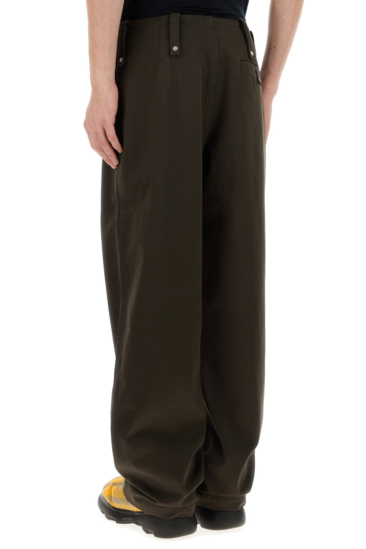 Chocolate cotton wide-leg pant - 4