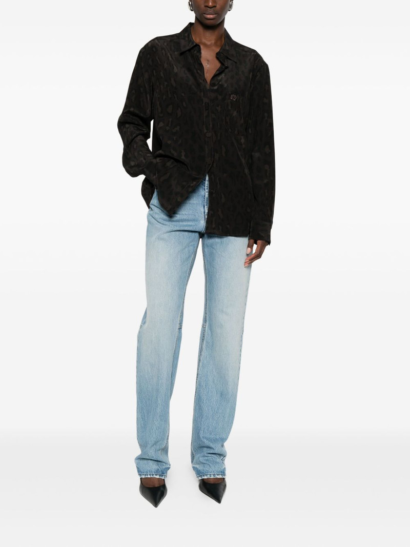 BLAZÉ MILANO leopard-pattern patch-pocket shirt outlook