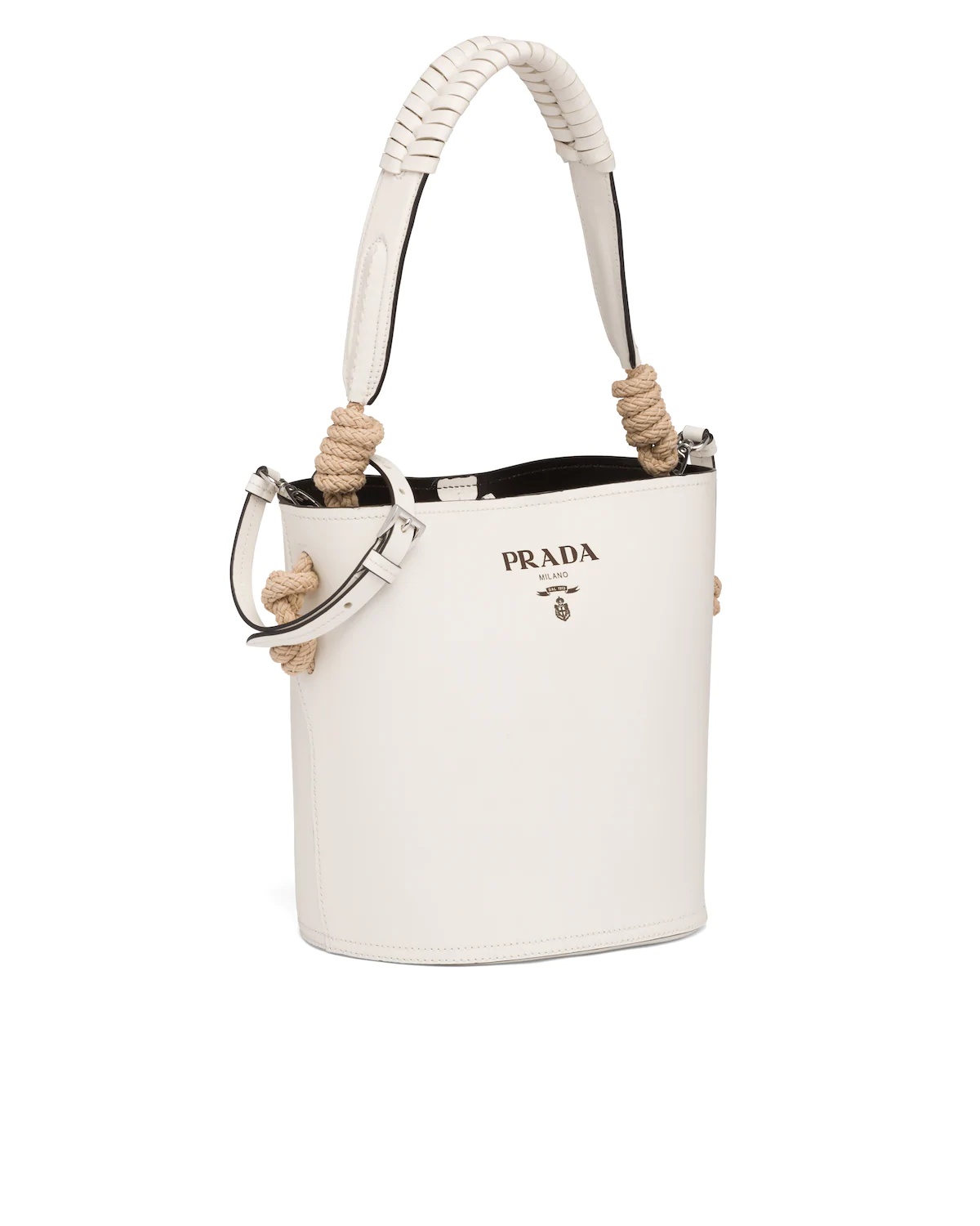 Leather Prada Tambour Bucket Bag - 3