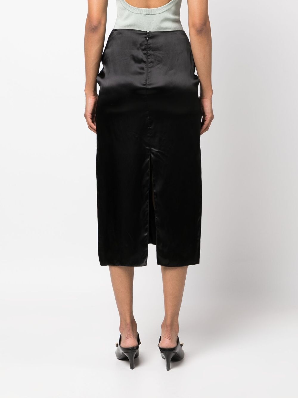 gathered-waist midi skirt - 4