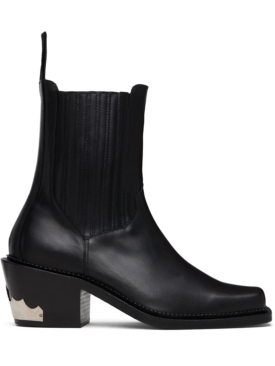 Black Leather AJ1255 Boots - 1