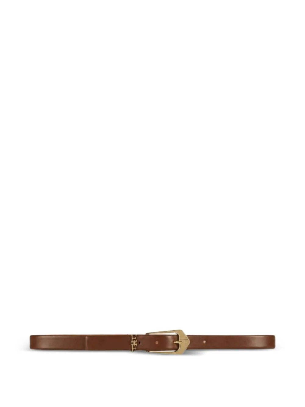 leather belt with logo details - 1