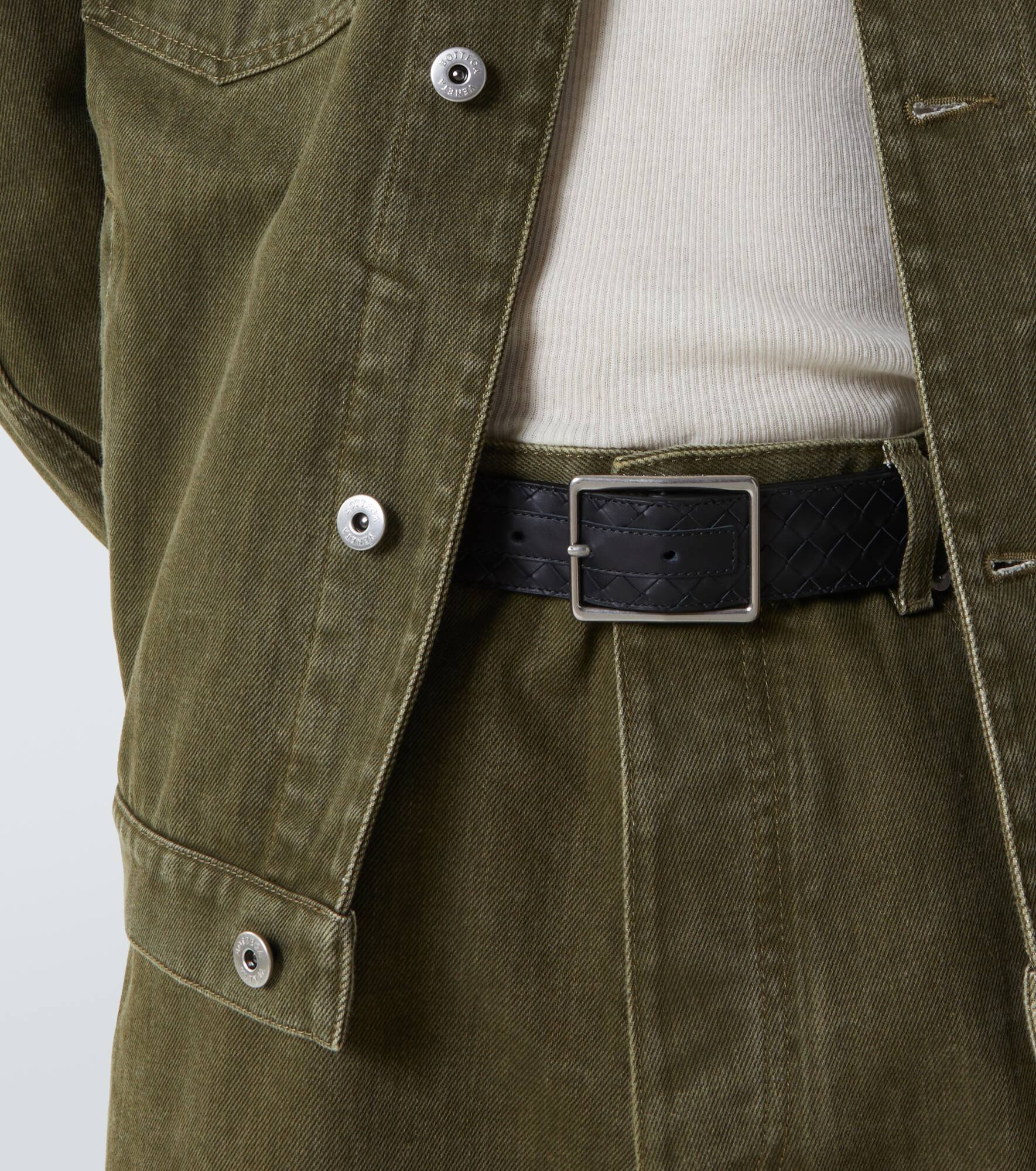 Piccolo Intrecciato leather belt - 3