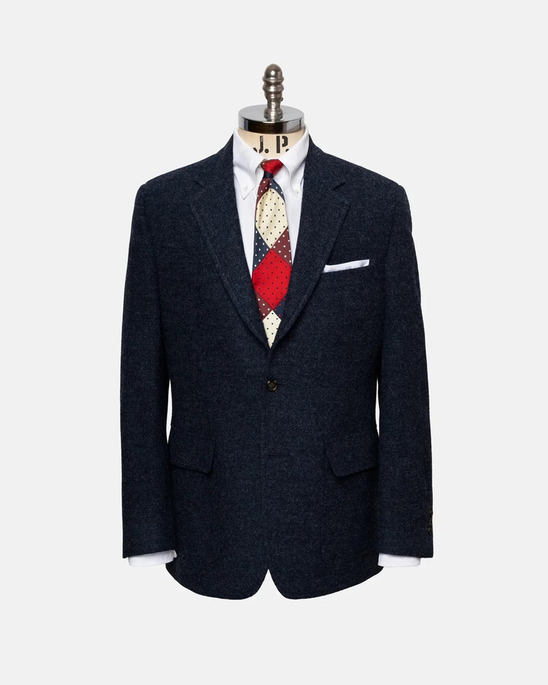 MADE-IN-CANADA BLUE MARL SHAGGY DOG SCOTTISH SHETLAND WOOL SPORT COAT 1