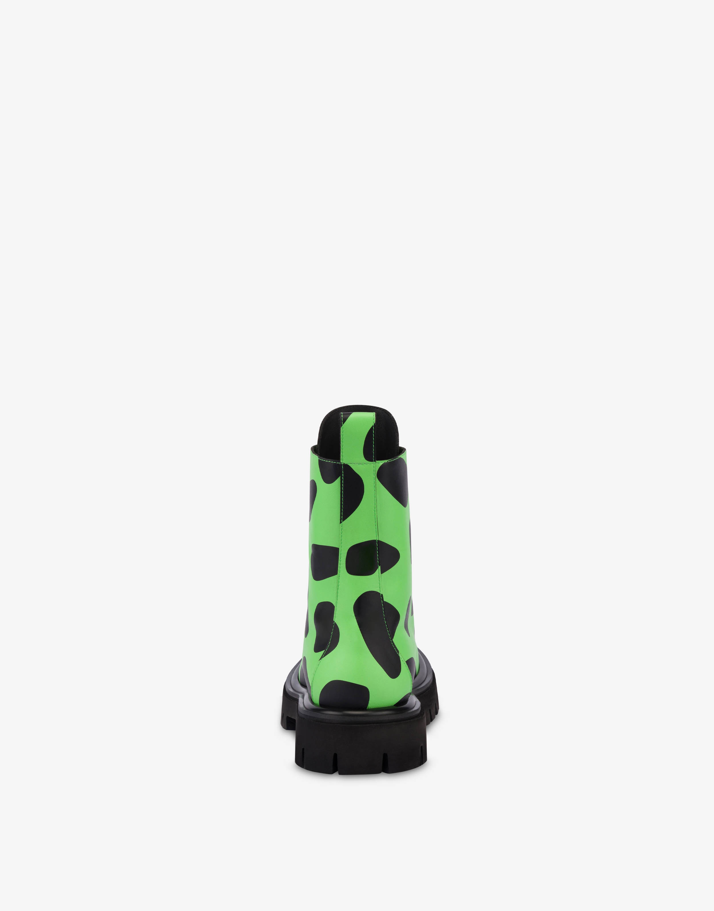 MOSCHINO X THE FLINTSTONES™ PRINTED COMBAT ANKLE BOOTS - 3