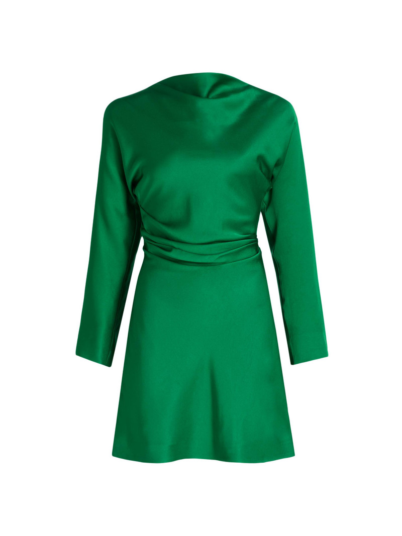 Women's Harpor Satin Minidress - Kelly Green 1