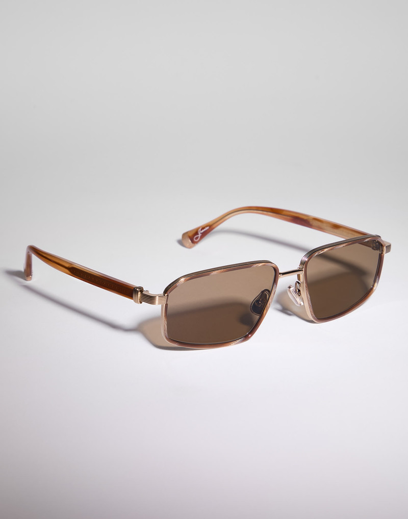 Brunello Cucinelli Jarama titanium sunglasses outlook