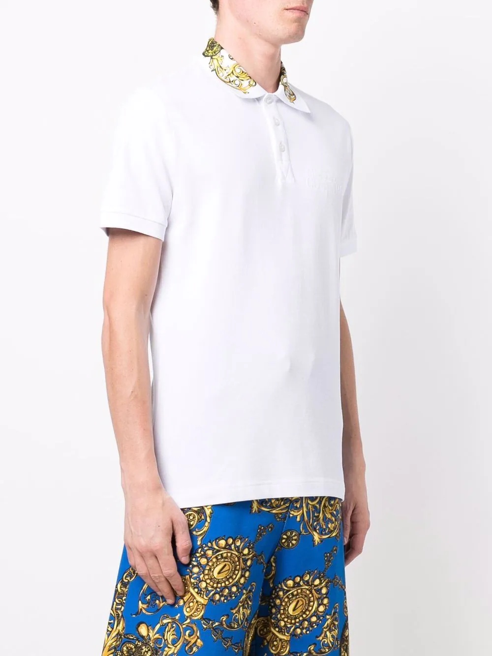 Barocco-print polo shirt - 3