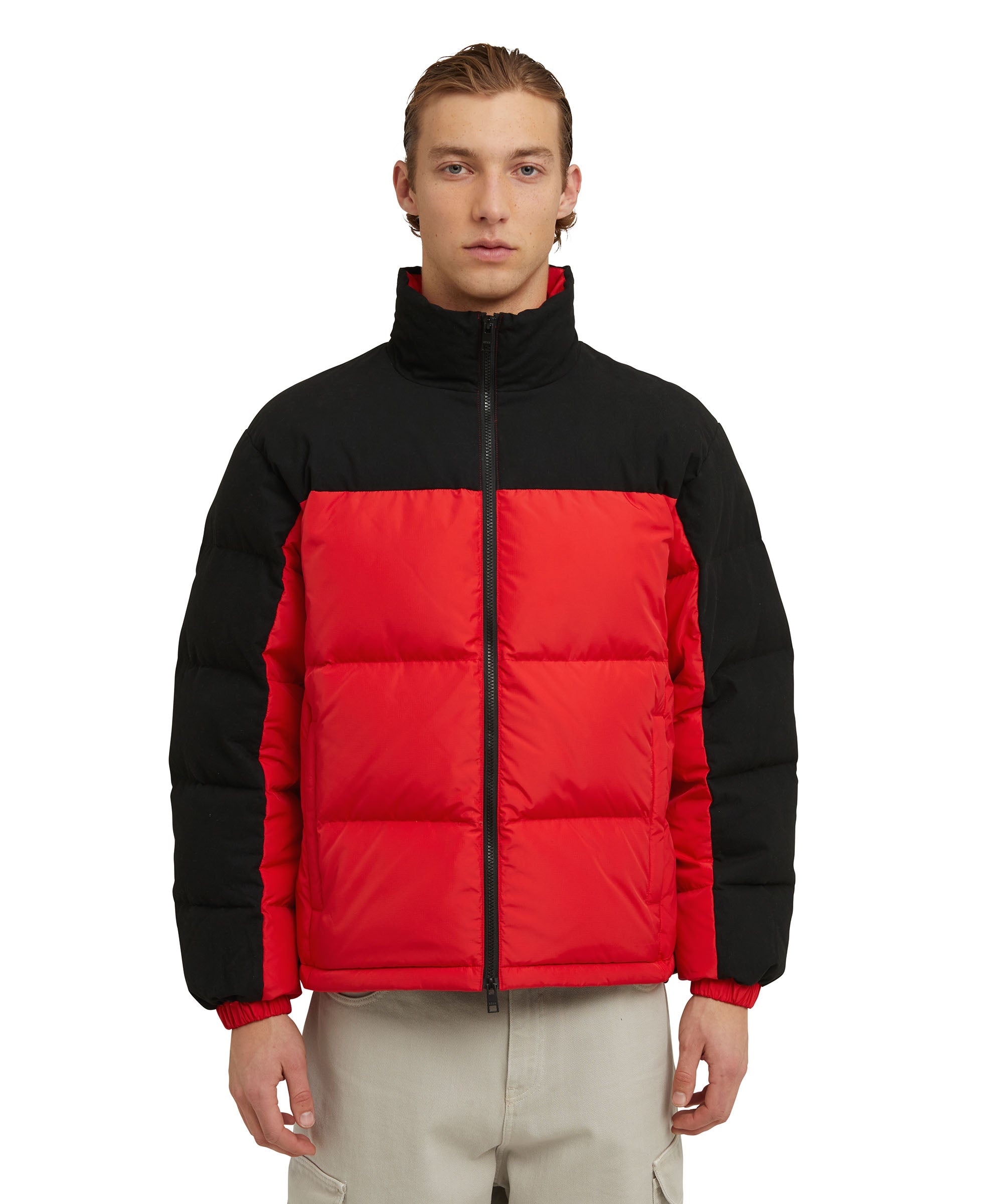 "Micro ripstop" color block down jacket - 2