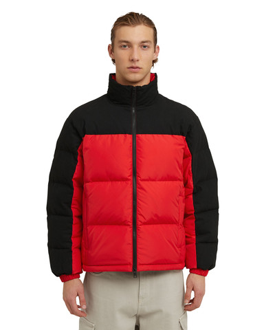 MSGM "Micro ripstop" color block down jacket outlook