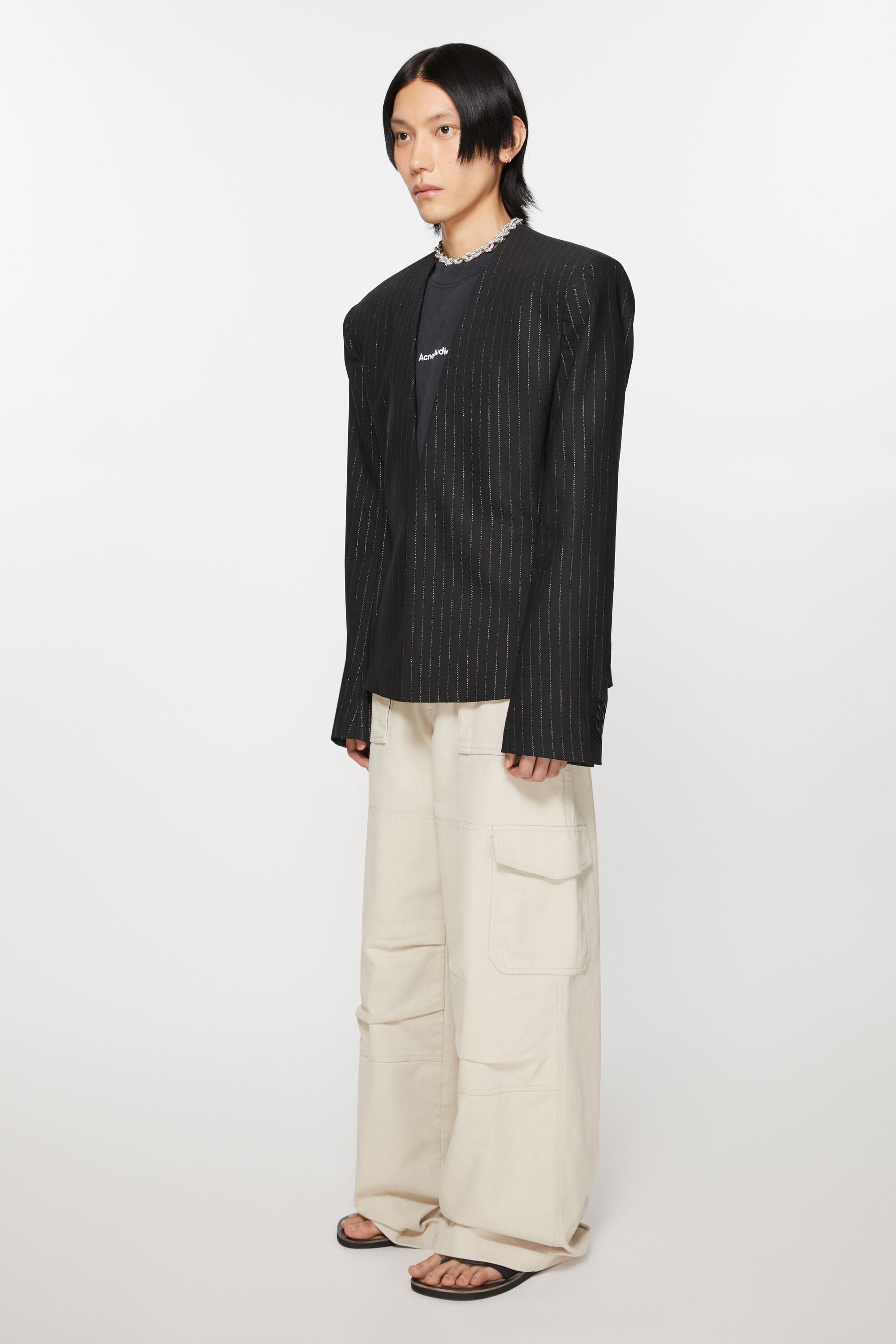 Fitted fit suit jacket - Black - 3