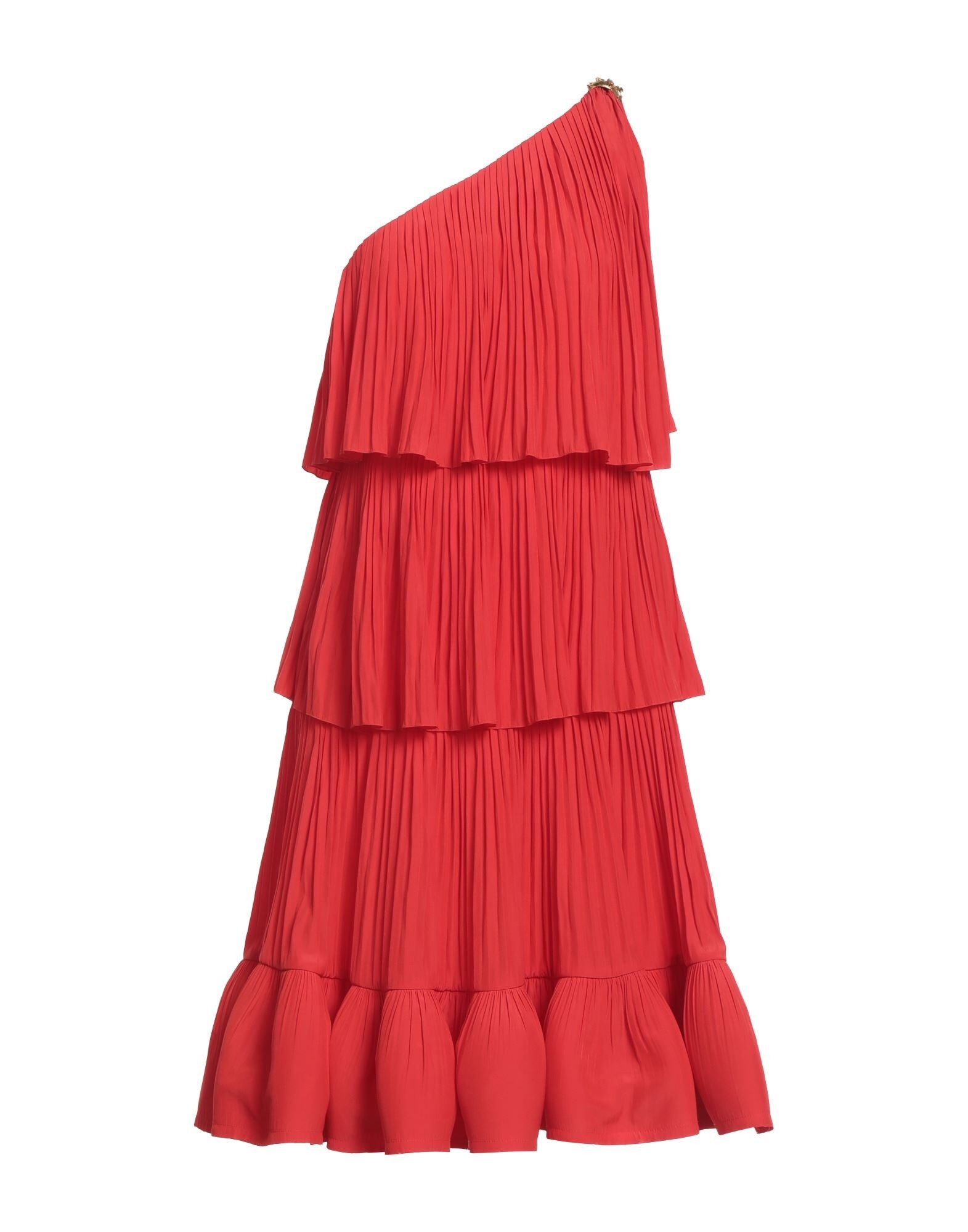 Red Women's One-shoulder Dress - 1
