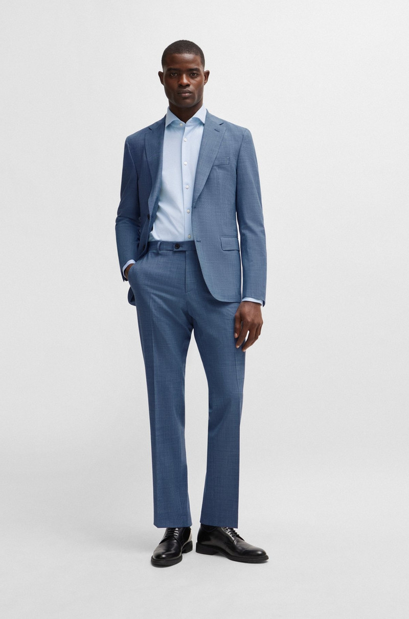 SLIM-FIT SUIT IN MICRO-PATTERNED PERFORMANCE-STRETCH CLOTH 1