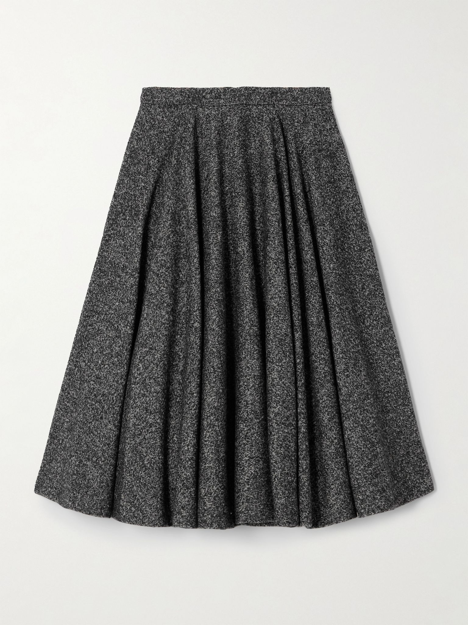 Wool-blend midi skirt Gray - 1
