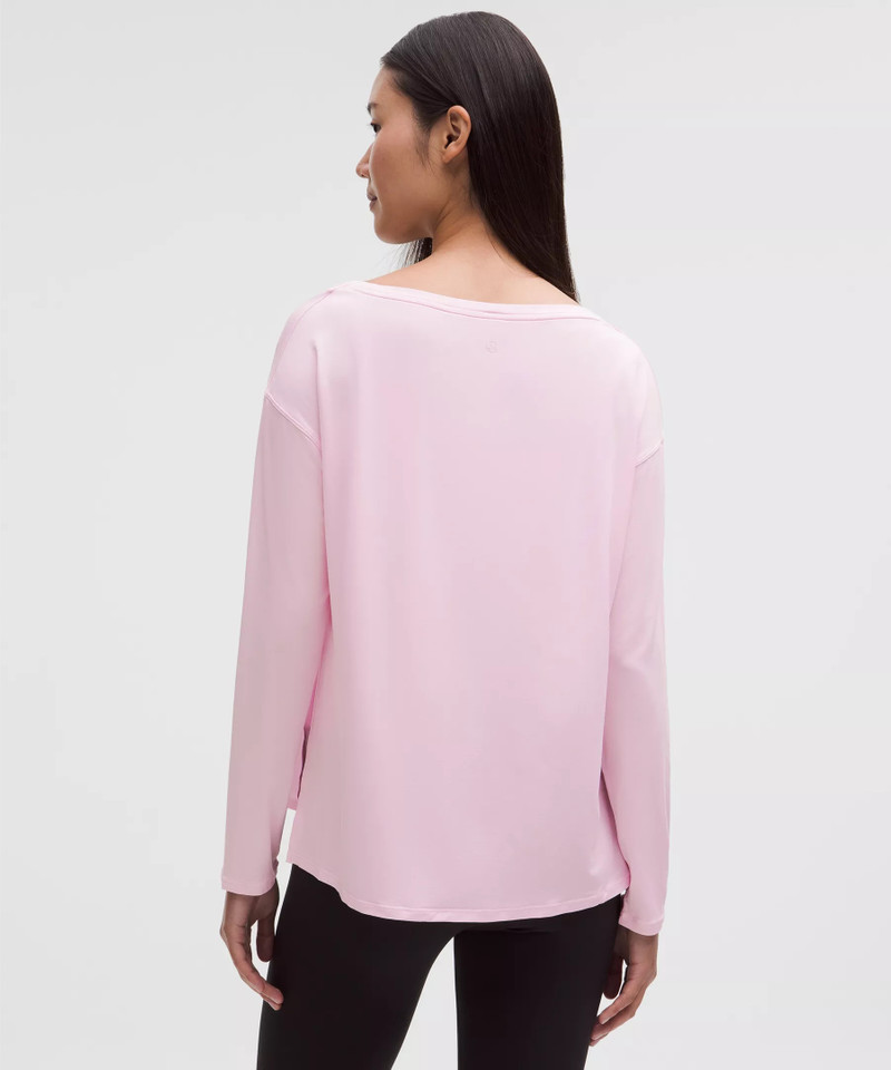 SilkAppeal Side-Slit Long-Sleeve Shirt 3