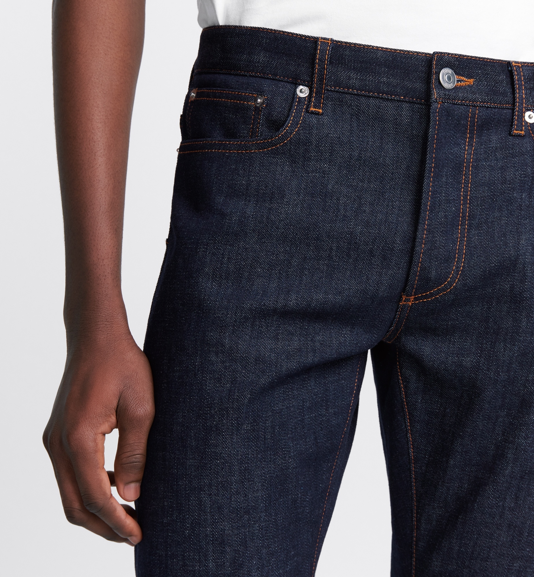 Long Slim-Fit Dior Oblique Jeans - 5