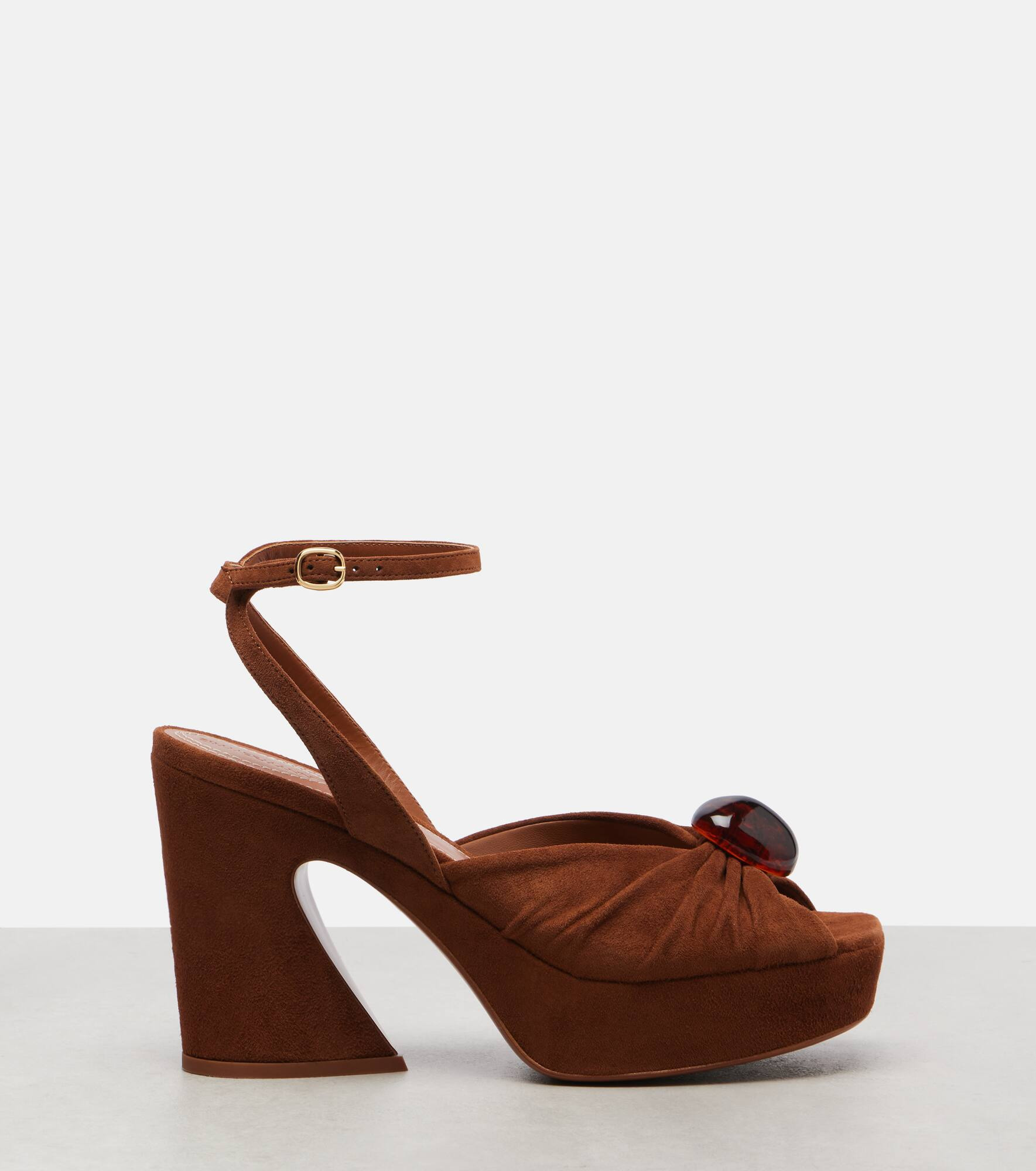 Gleam 120 suede platform sandals - 4