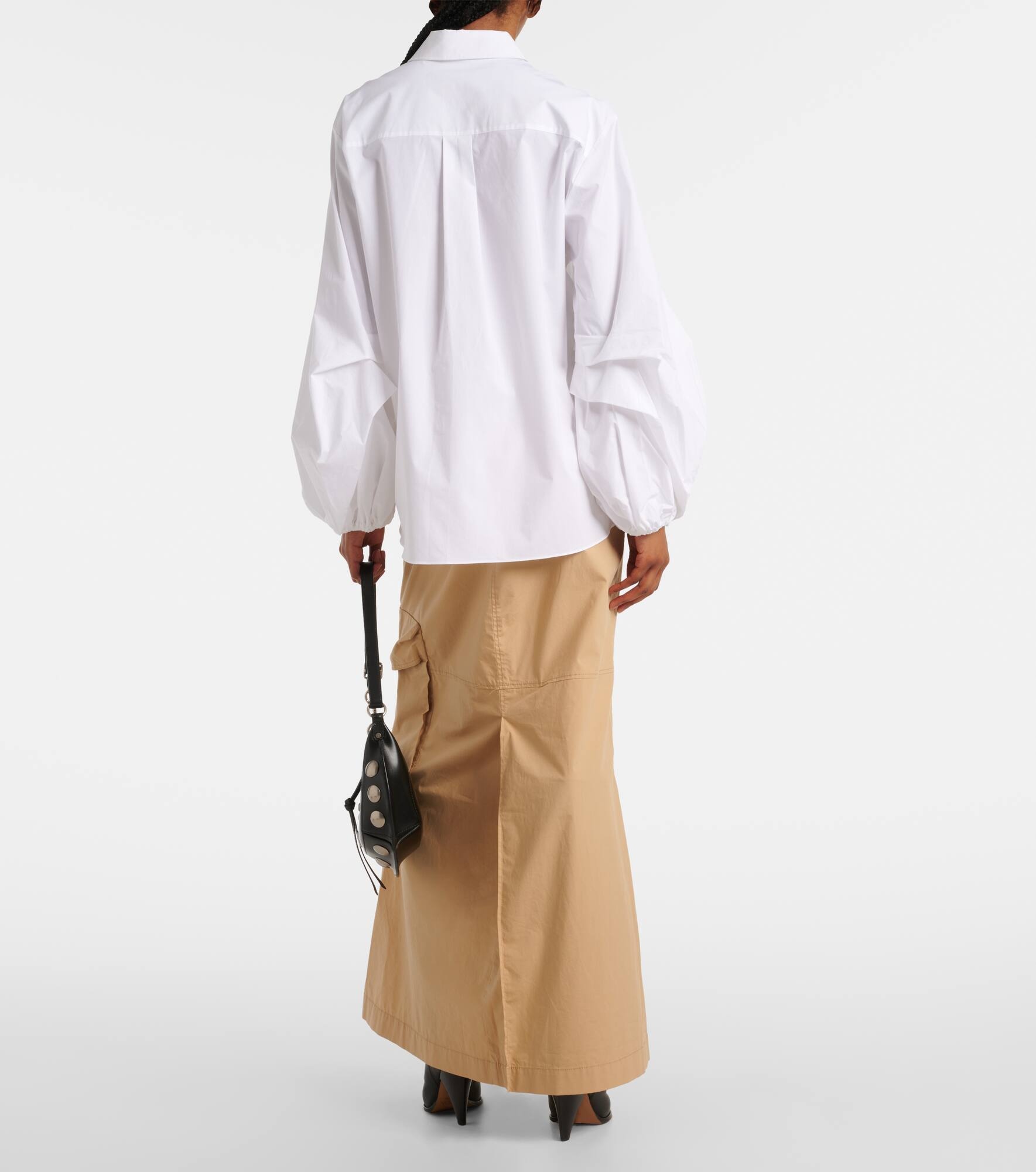 Poplin Power cotton-blend maxi skirt - 3