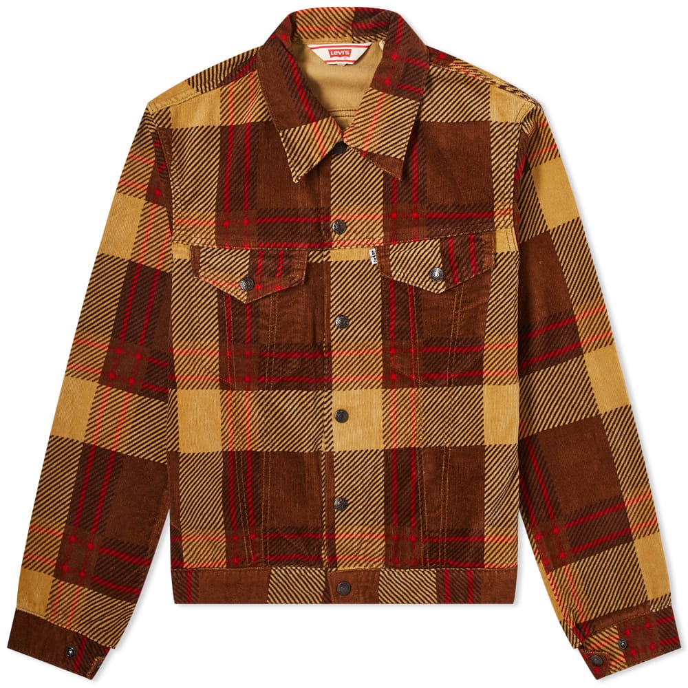 Levi's Vintage Clothing Checked Flannel Trucker Jacket - 1