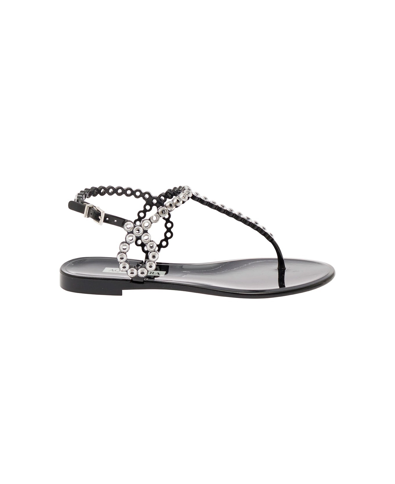 Almost Bare Crystal Jelly Sandal Flat - 1