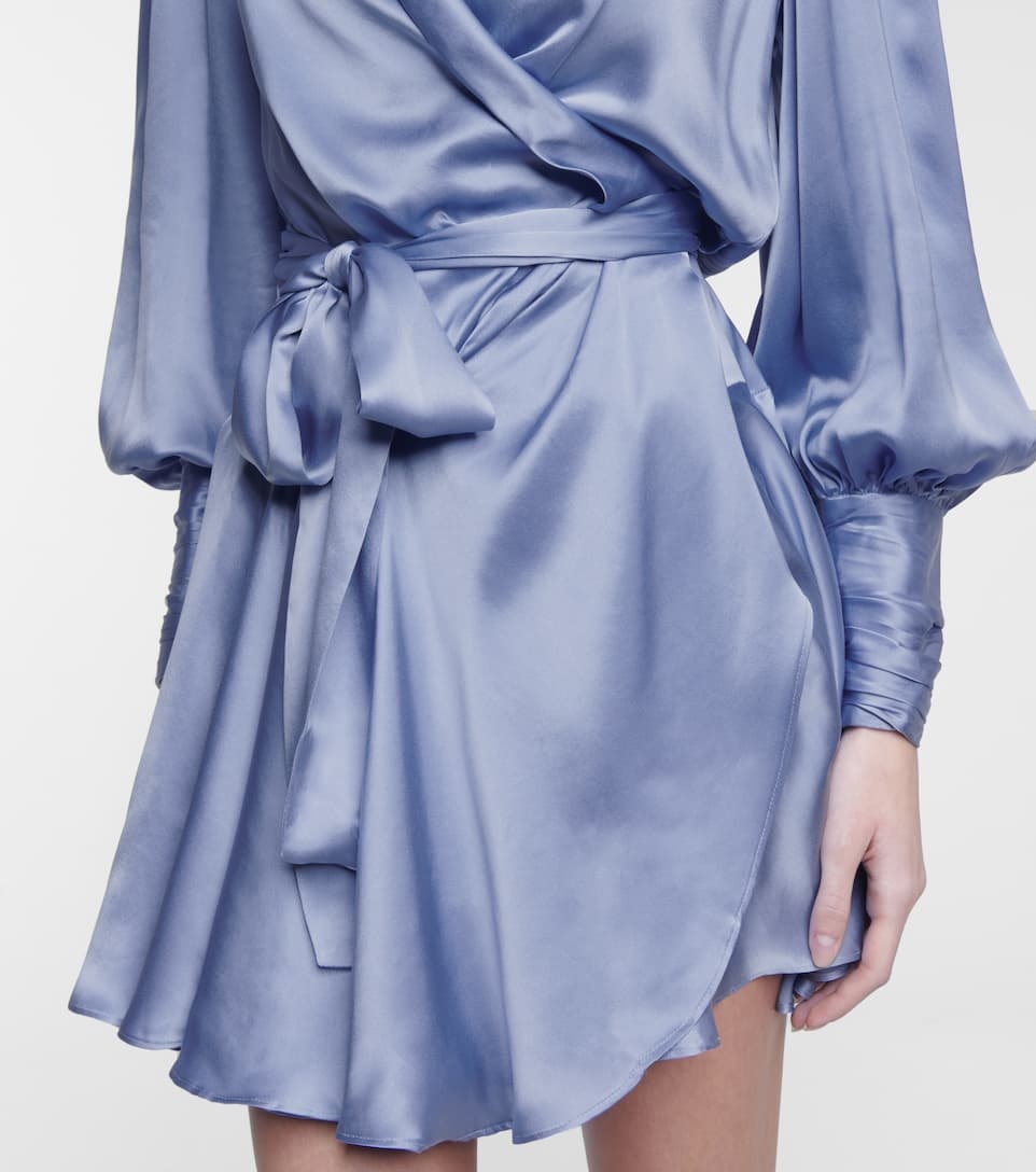 Silk satin wrap dress - 4