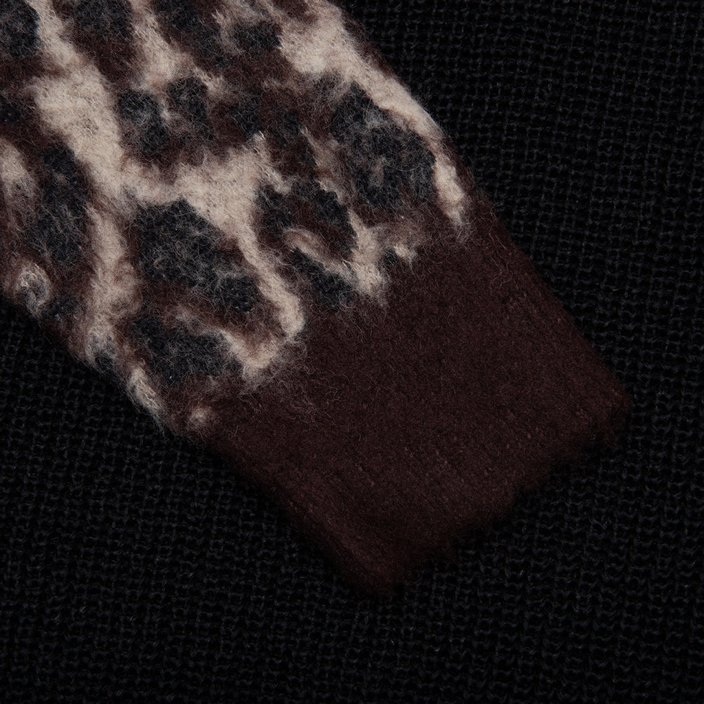 LEOPARD CARDIGAN - BROWN/BLACK - 4