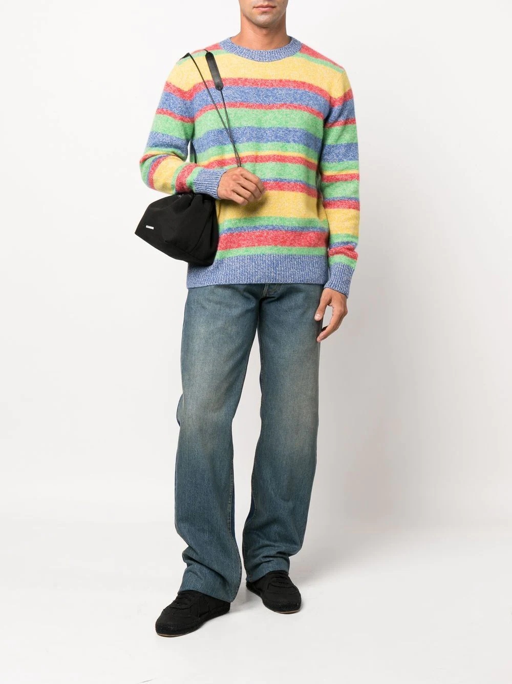 marl-knit striped jumper - 2