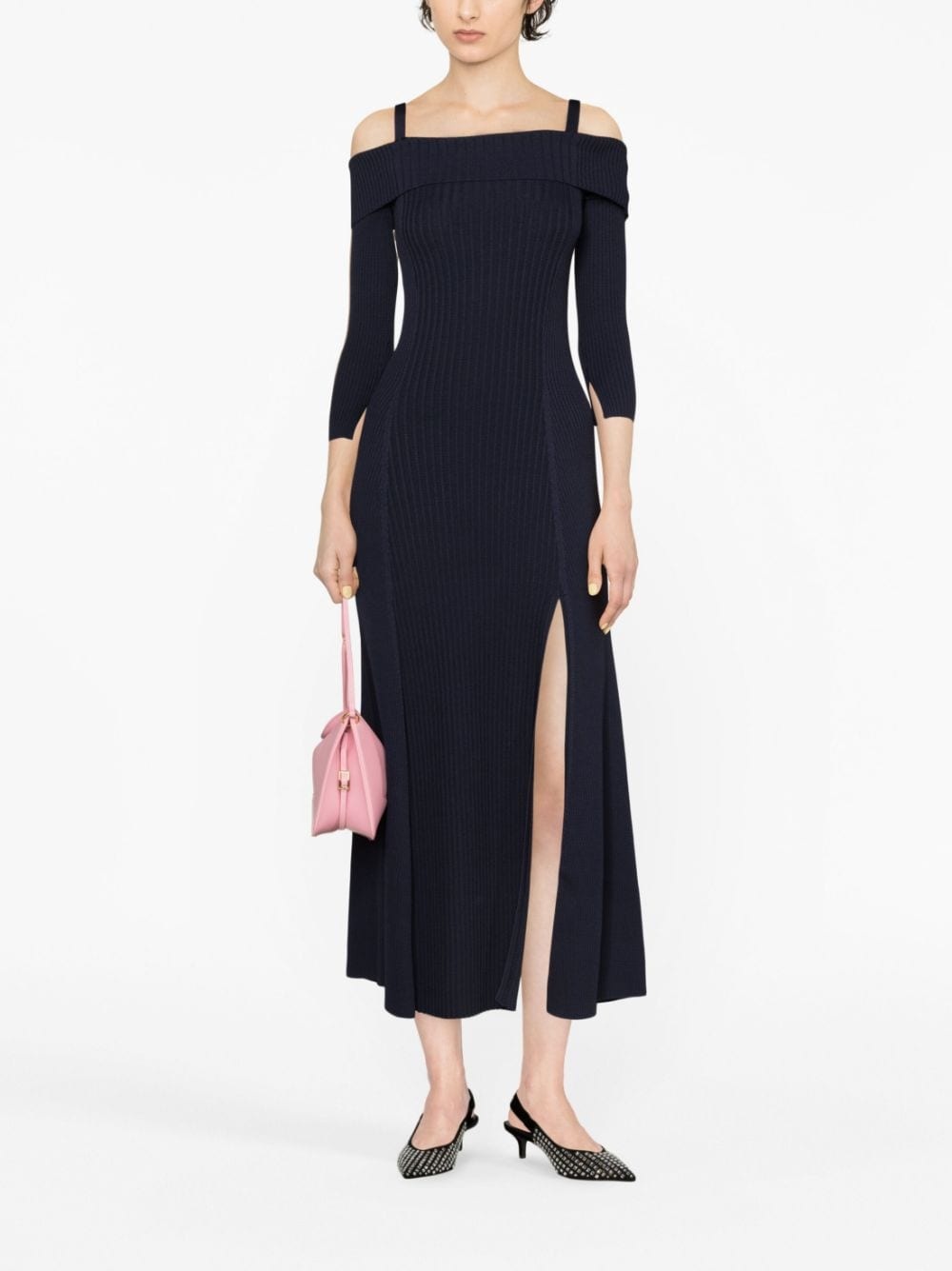 off-shoulder midi dress - 2