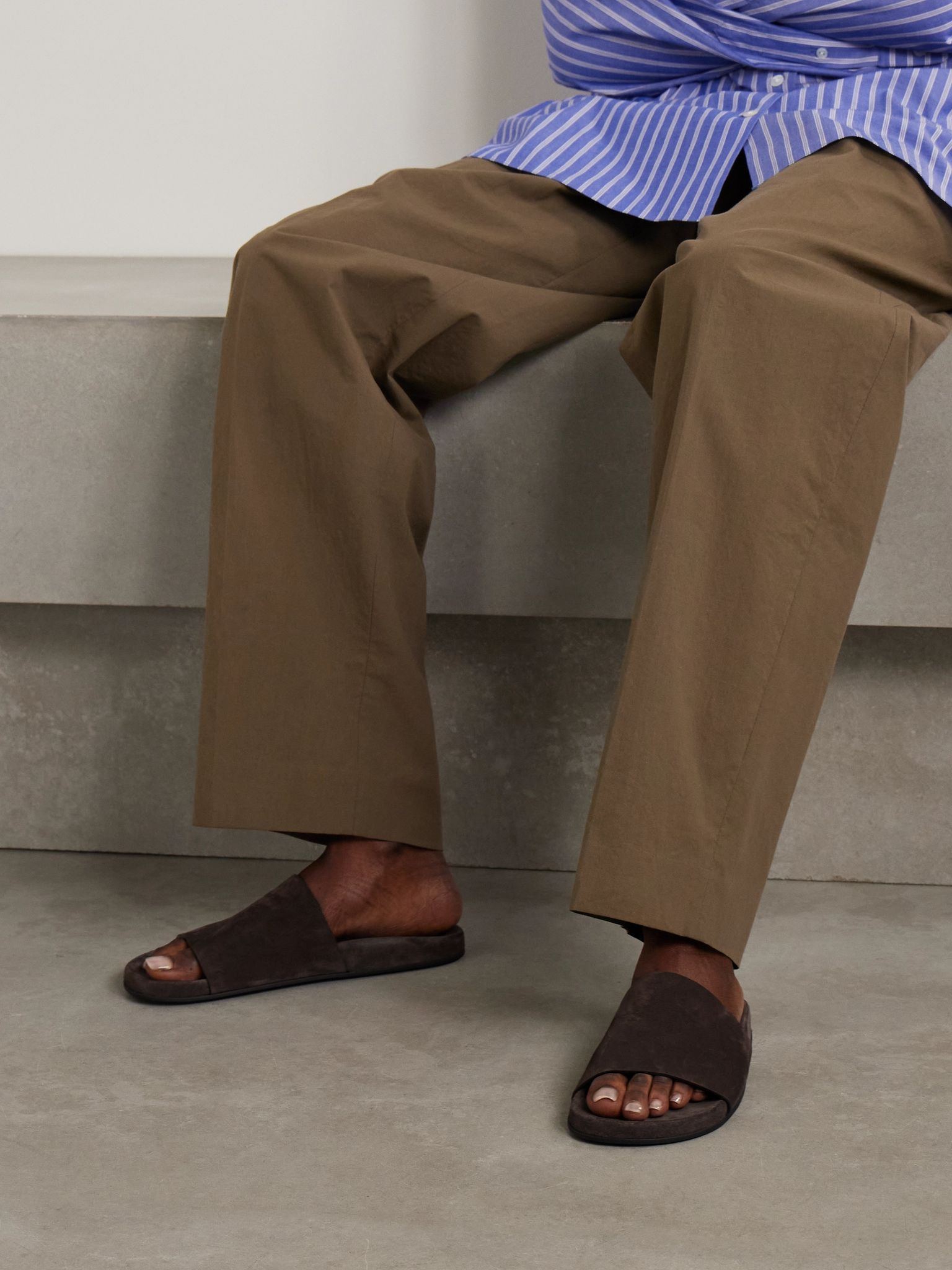 Hugh suede slides Taupe - 2