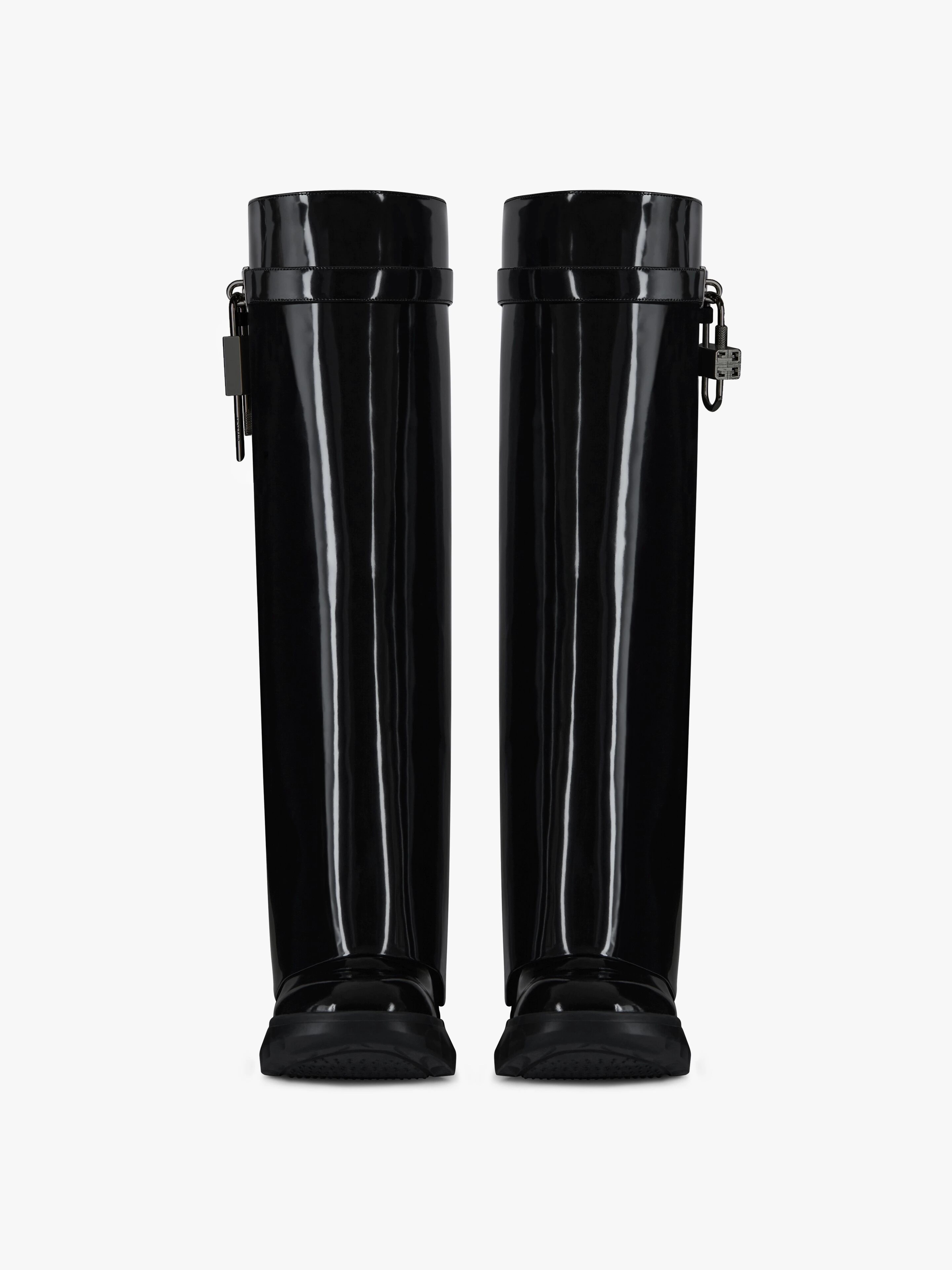 SHARK LOCK BIKER BOOTS IN PATENT LEATHER - 3