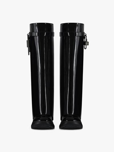 Givenchy SHARK LOCK BIKER BOOTS IN PATENT LEATHER outlook