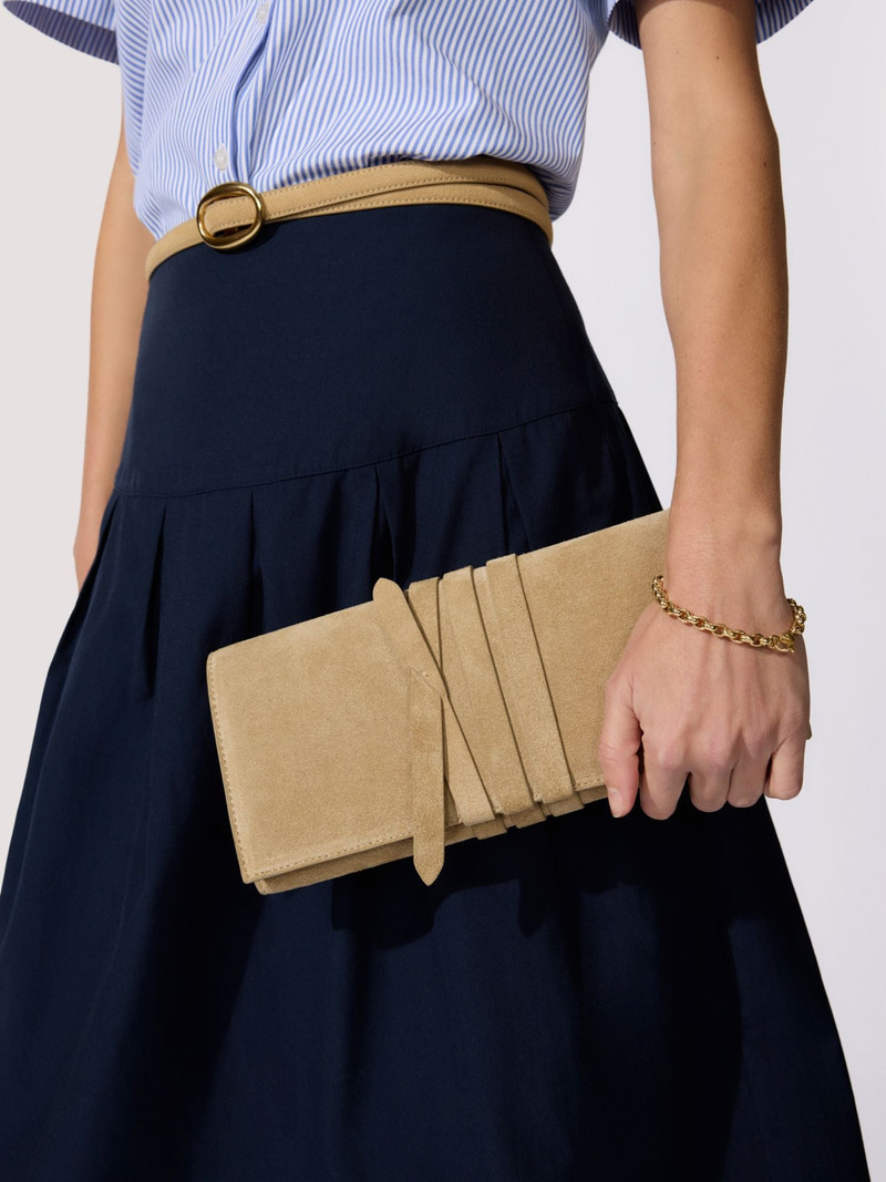 BROCHU WALKER The Bridle Suede Pochette Clutch outlook