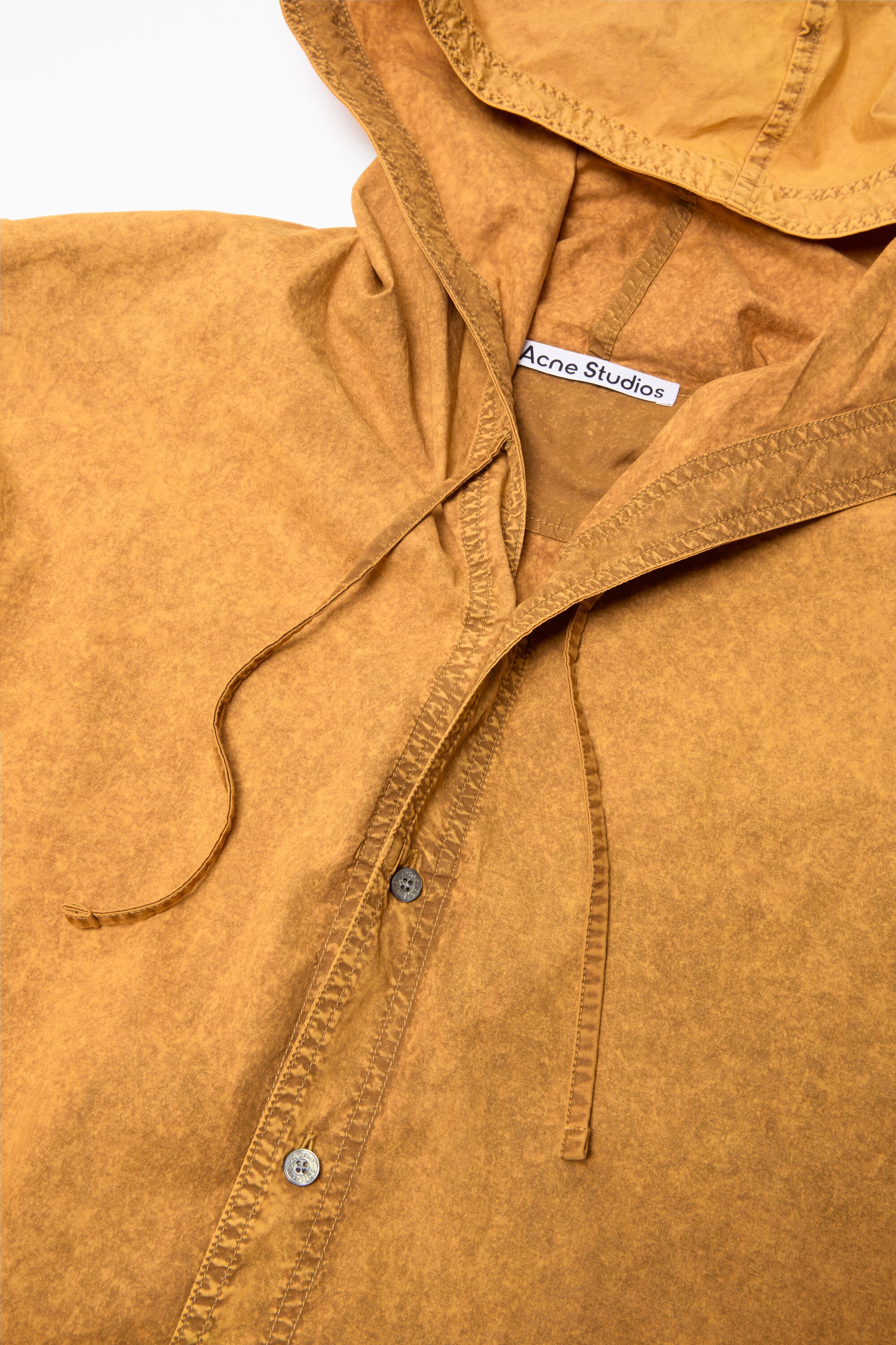 Hooded button-up shirt - Yellow/brown - 4