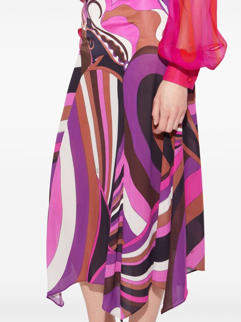 Iride-print midi skirt - 5