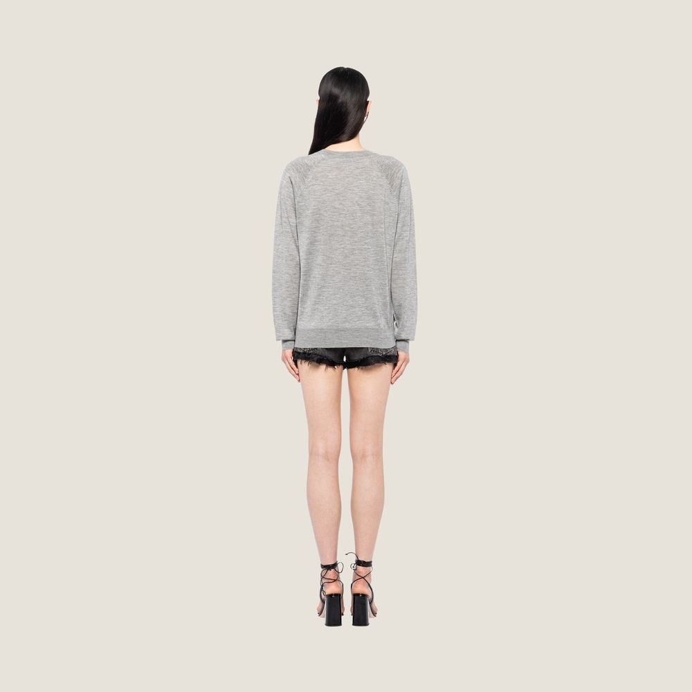 Cashmere and silk V-neck sweater - 3