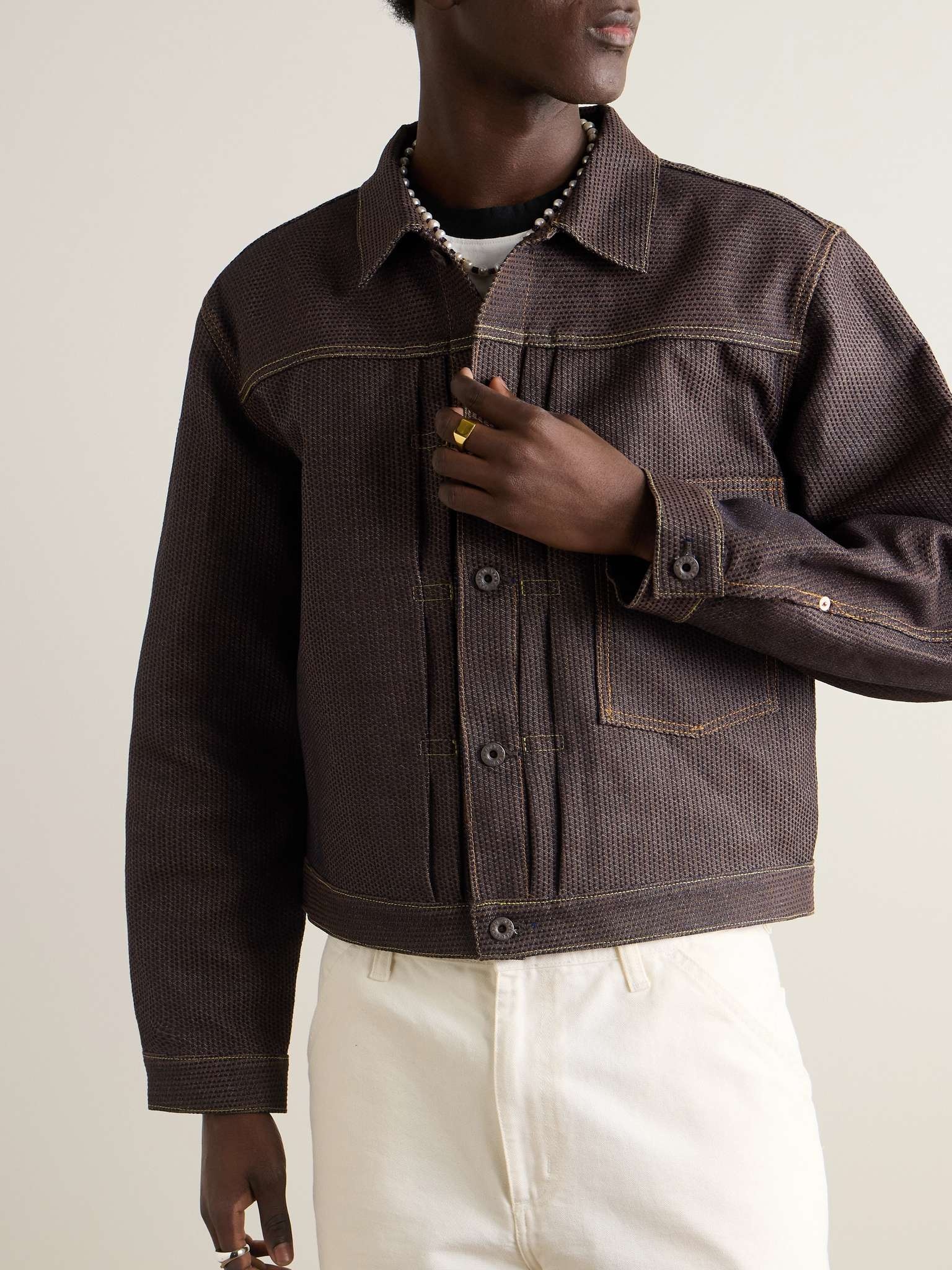 Sashiko Denim Trucker Jacket - 4