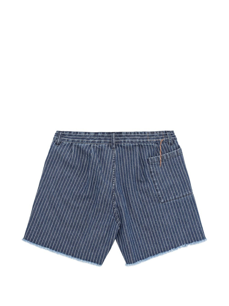 FORTELA Colonel pinstripe denim shorts outlook