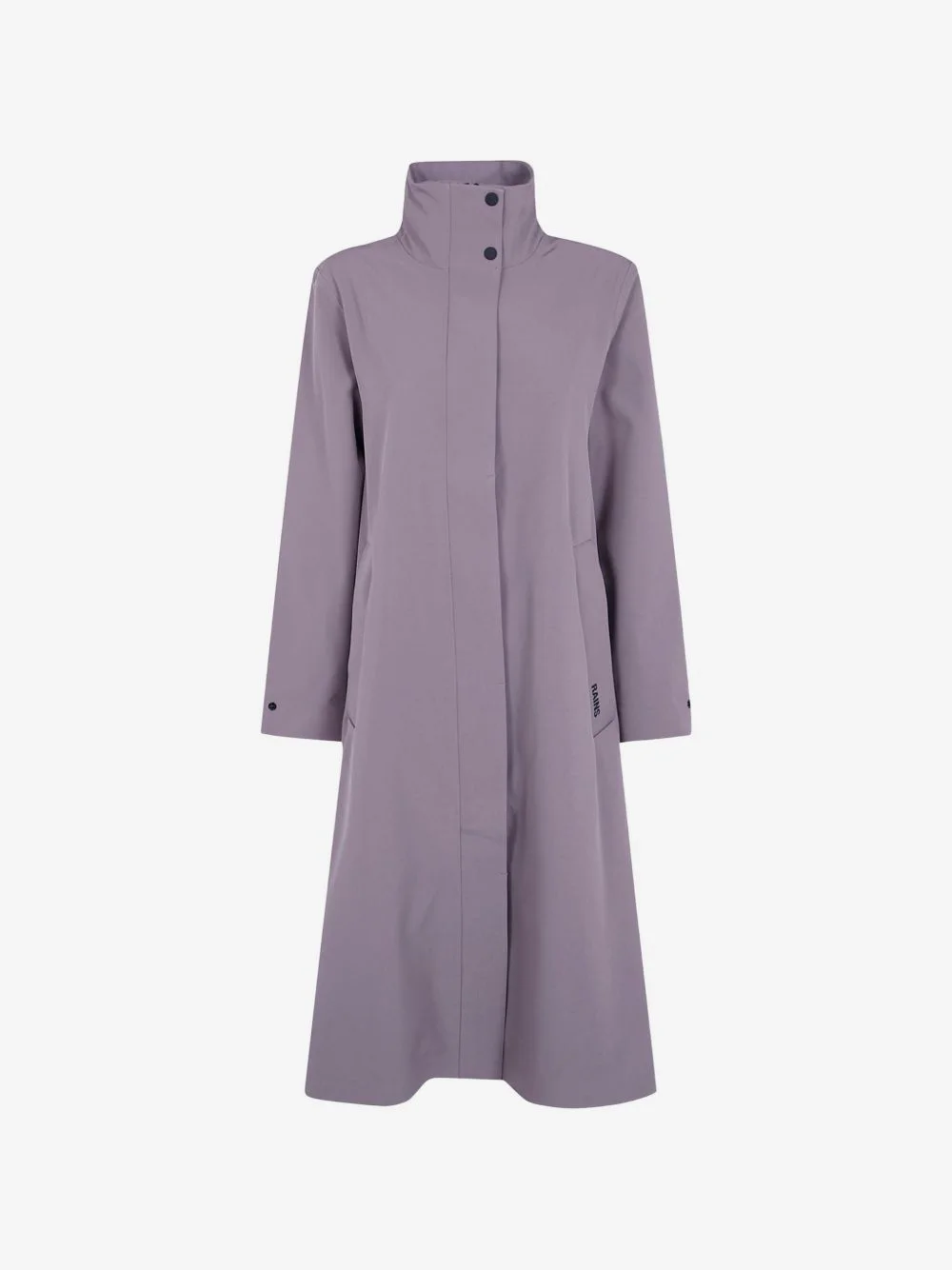 hooded logo-print coat - 1