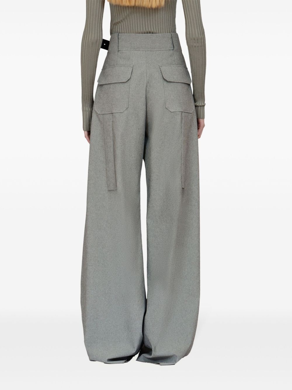 canvas palazzo trousers - 3