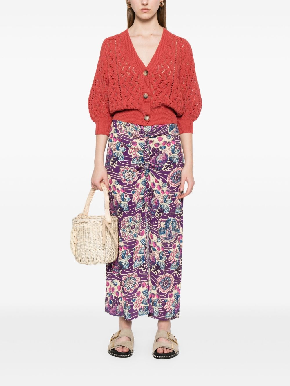 open-knit cardigan - 2