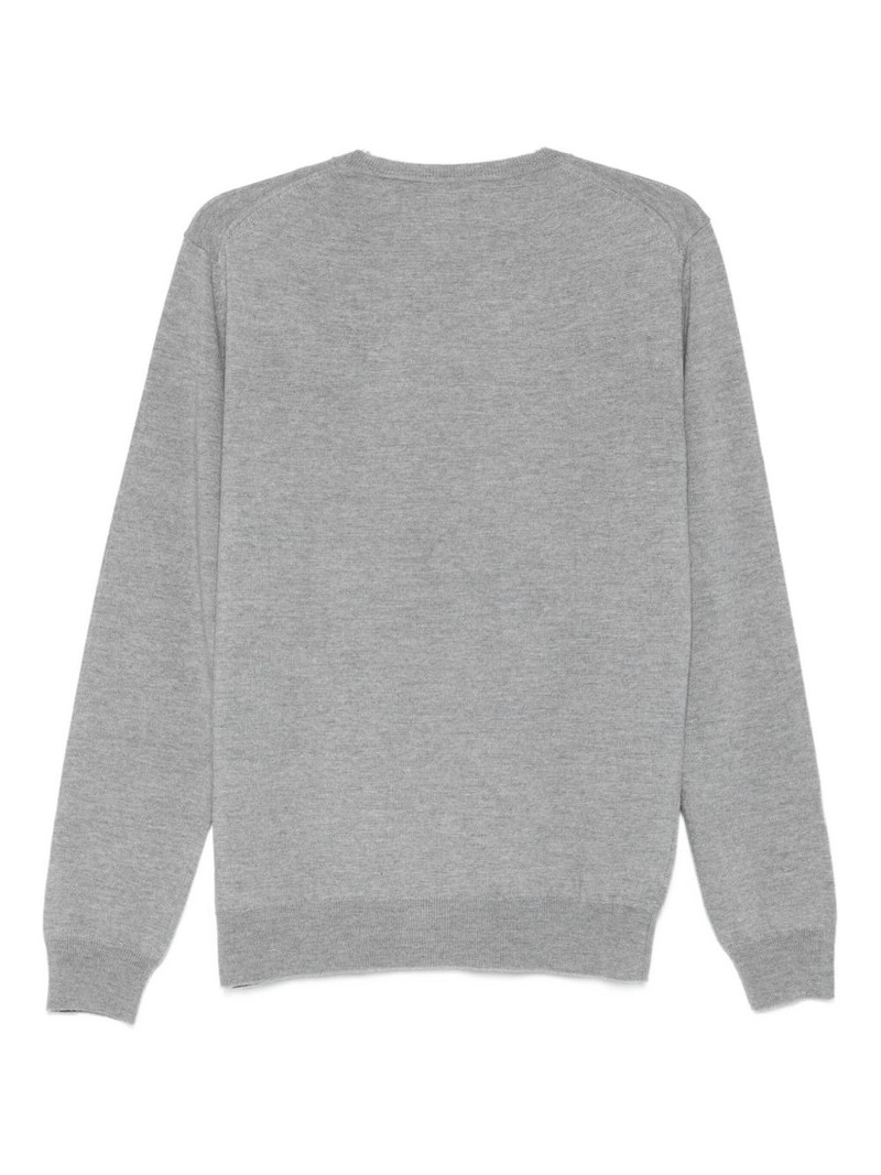 CORNELIANI embroidered-logo crew-neck sweater outlook