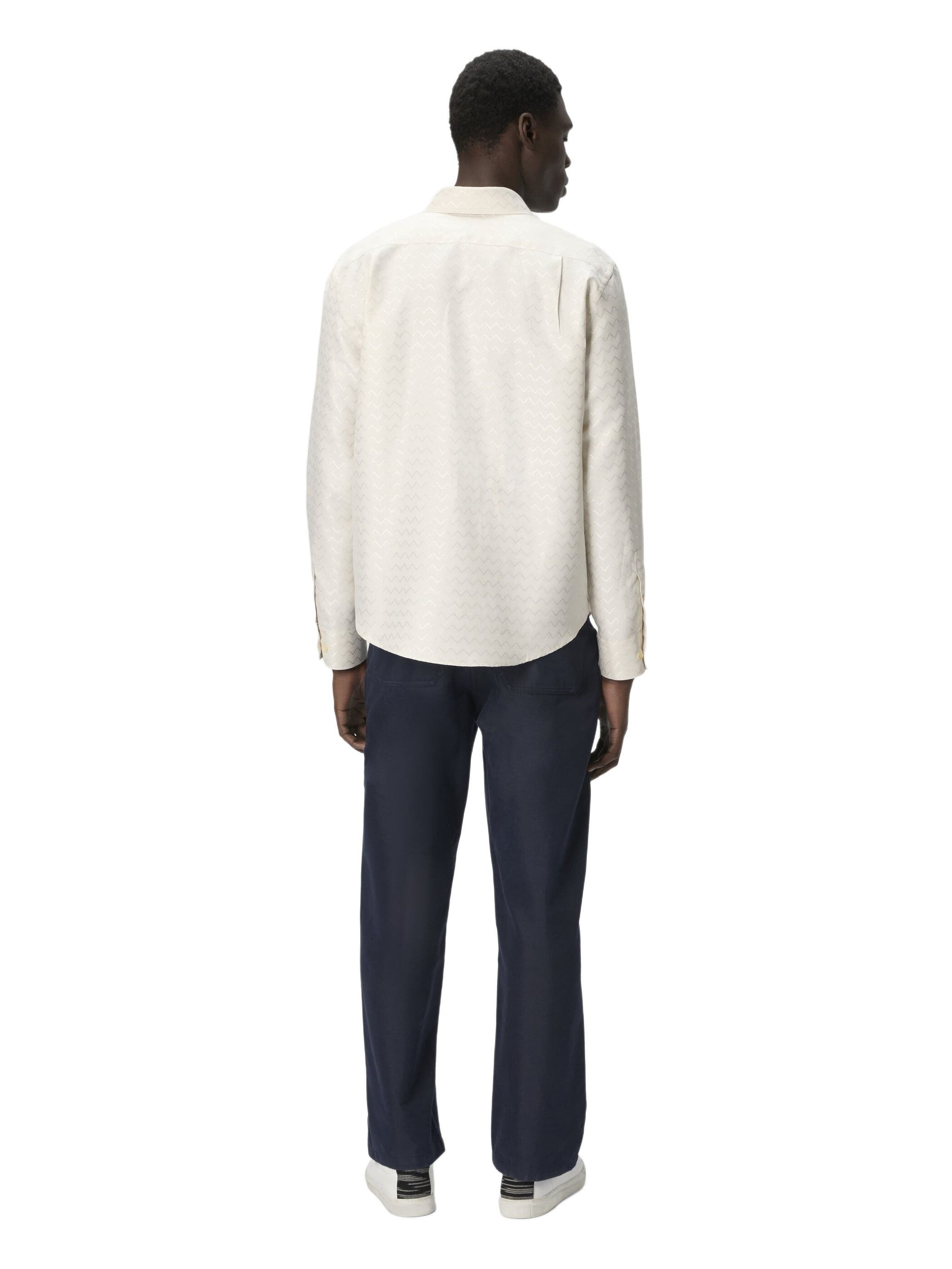 Missoni Cotton, Viscose And Linen Shirt With Shiny Zigzag Pattern in Green at Nordstrom - 3