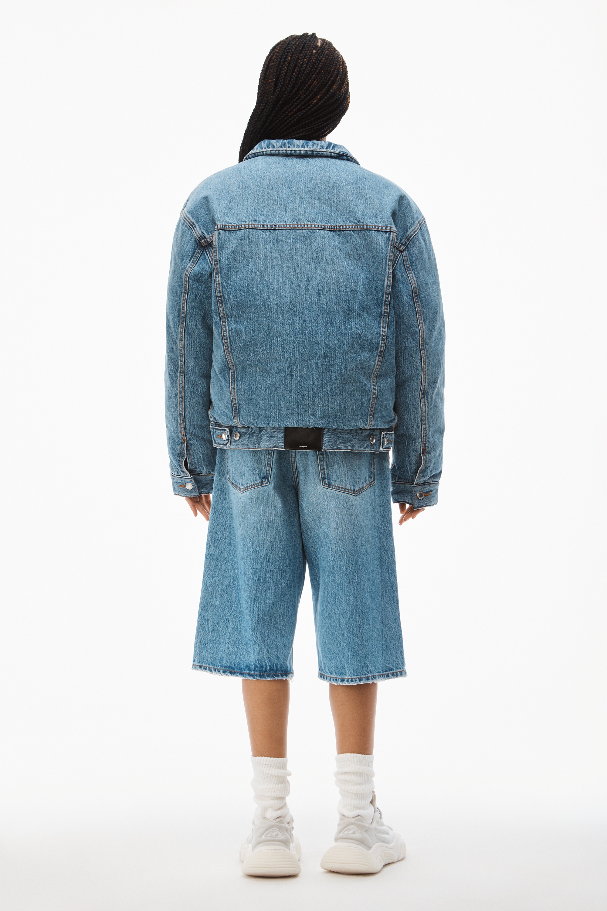 PADDED TRUCKER JACKET IN DENIM - 5