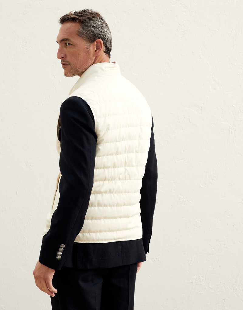 Cotton gabardine lightweight down vest 2