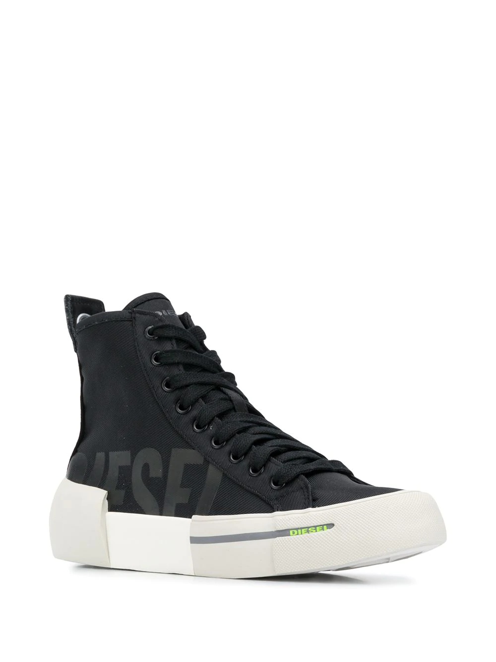 high top logo print sneakers - 2