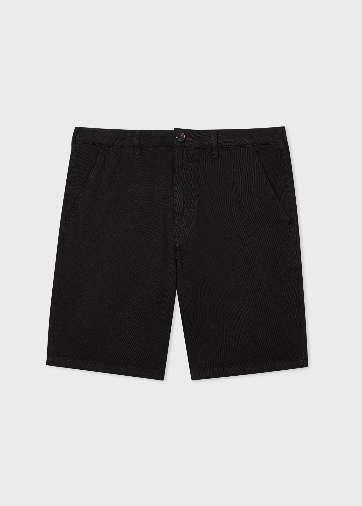 Black Cotton-Linen 'Broad Stripe Zebra' Shorts - 1