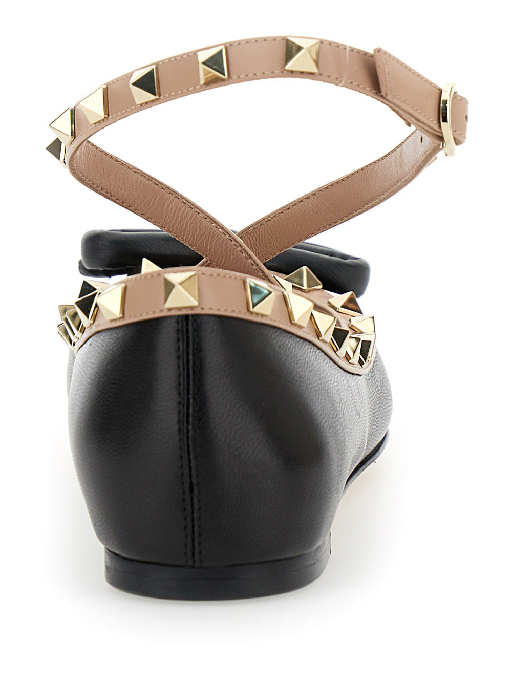 Valentino Garavani Women 'Rockstud' Black Ballet Flats With Bow Detail In Smooth Leather Woman - 4